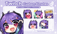 create custom anime twitch emotes or sub badges or sticker