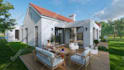 create 3d floor plan, exterior and interior, model sketchup