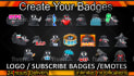 design amazing twitch emotes and sub badges in bulk