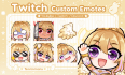 create custom anime twitch emotes or sub badges or sticker