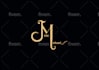 do a monogram initial letter mark, font, and text logo