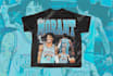 create a vintage 90s bootleg nba graphic tshirt design