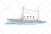 creat vector ilustration of boat, yacht, or any vehicle