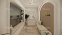 design a 3d interior decor for beauty salon, barber shop, clinic, spa, store