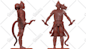 model miniature character or poses for 3d printing