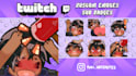 create custom chibi anime twitch emotes or sub badges