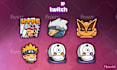 create a twitch set of sub badges and or emotes for you