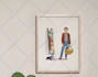 hand paint a watercolor illustration for you in my style
