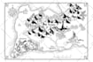 do fantasy map with parchment style for storybook