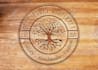 carve your logo or text into wood