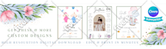 design baby birth poster or milestone cards for you