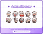 draw twitch and discord emotes, sub badges in chibi style