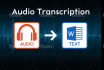 transcribe audio to text and deliver flawless transcription