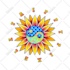 do hand drawn trippy psychedelic hippie logo sticker patch