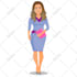 illustrate flat vector fashion or cartoon characters
