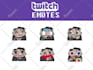 create anime or chibi twitch emotes
