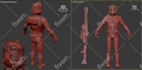 model miniature character or poses for 3d printing