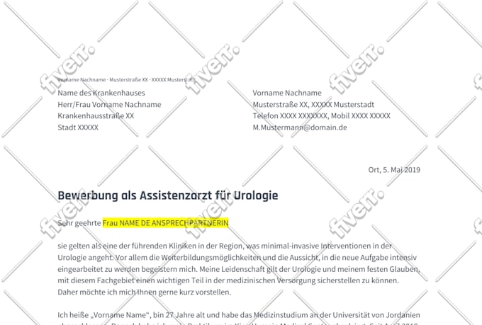 Write cover letter, resume, german job application by ...