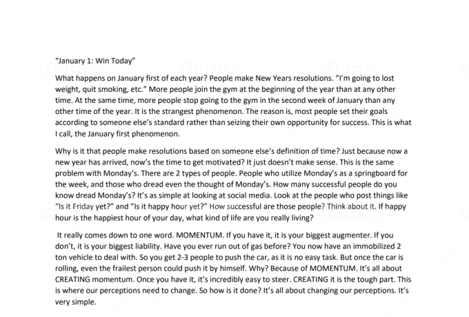 Write You A Custom Motivational Speech By Ptown222 Fiverr