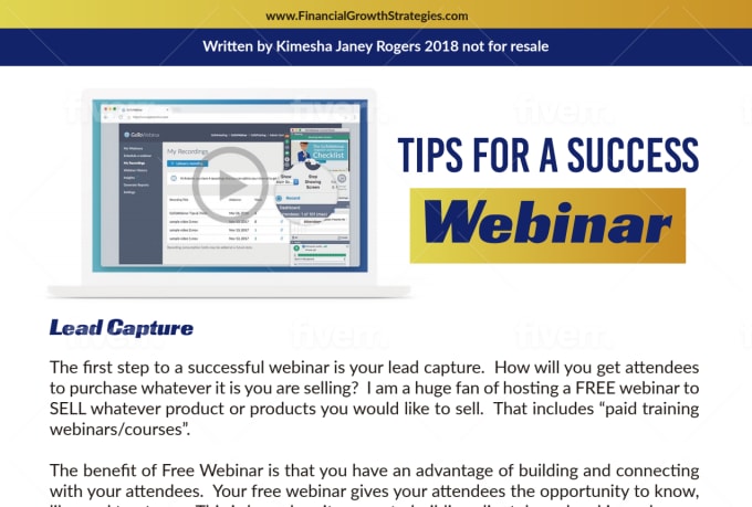 Help you improve your webinar script by Kimeshaj Fiverr