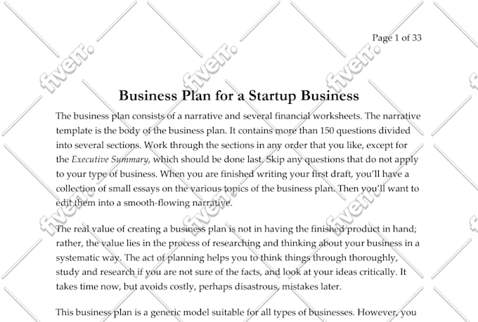 Business plans examples picture