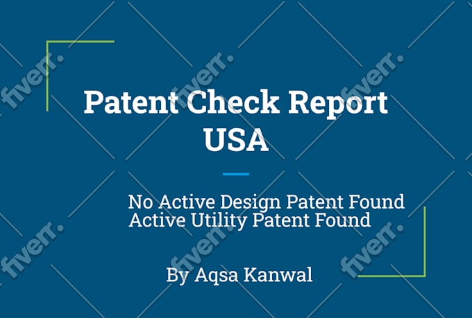 do a patent search, patent check, and trademark check