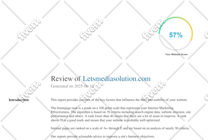 provide expert SEO report, competitor website audit