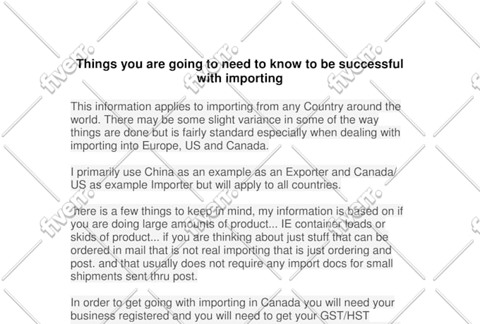 teach you to how to  source and import  products properly