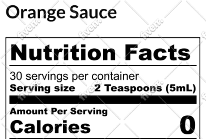 customize an fda compliant nutrition facts label