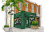 hand draw house portrait and building illustrations