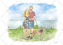 do your family   watercolor illustration