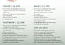 design salon, spa, gym, and restaurant menu or price list