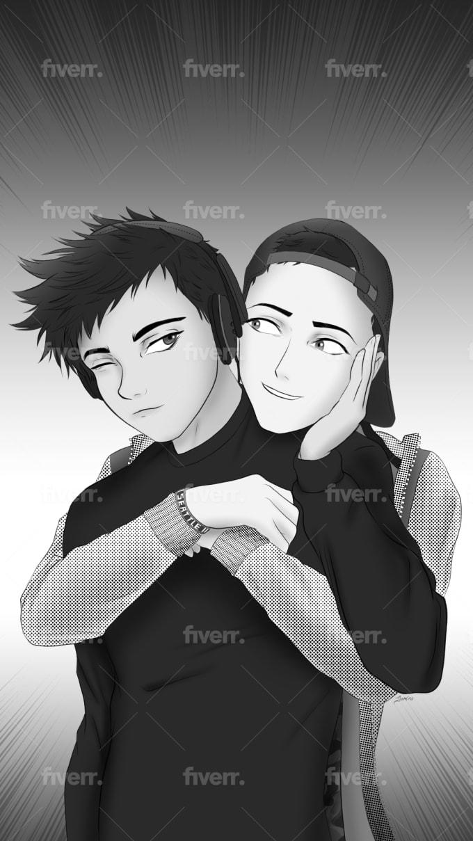 Anime: Shadowhunters - Magnus and Alec .:Lineart:. by