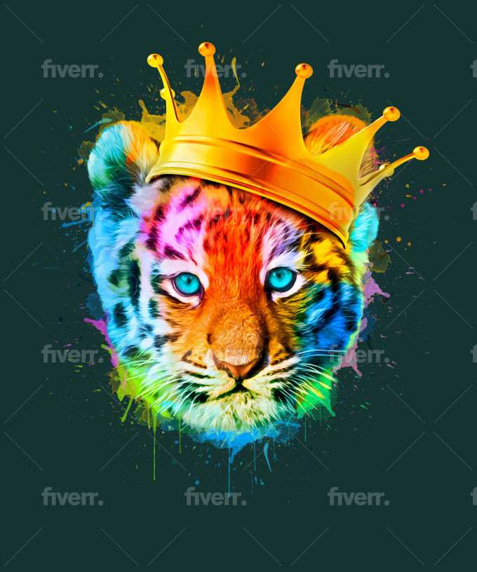 Watercolor Tiger T-shirt- 1 Graphic by raqibul_graphics · Creative Fabrica