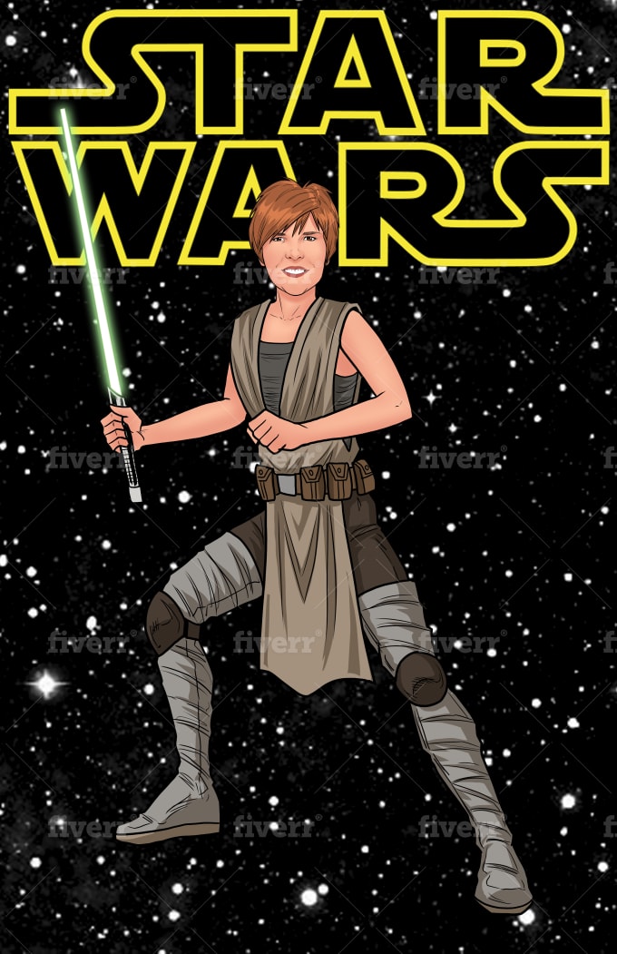 Draw you as a star wars character by Willnoname | Fiverr