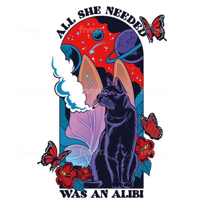 Create illustrations for print t shirt design - Image 6