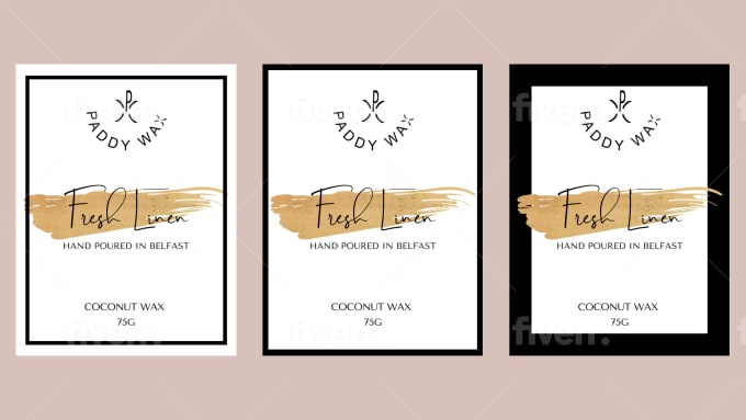 Combo 4 Candle Label, Luxury Candle Label Template, Canva Template