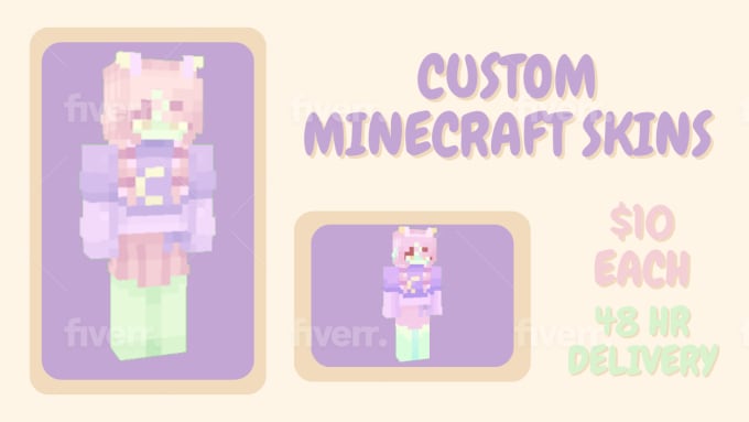 Make you a custom minecraft skin by Tarasloan