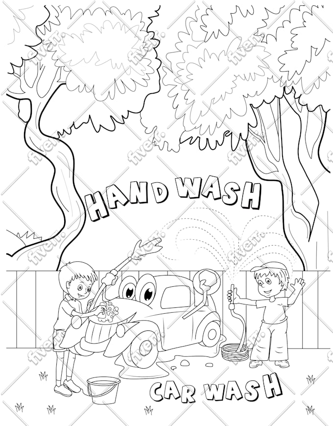 Do Black And White Coloring Page Illustration For Children By Farzananishi Fiverr
