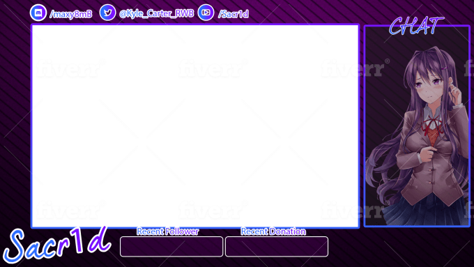 Make you a lovely vtuber overlay by Hollowaaron | Fiverr
