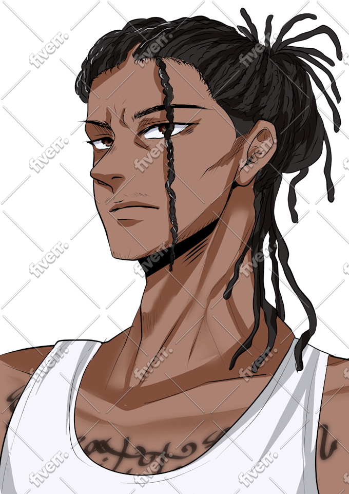 Draw Your Character In Anime Style Illustration By Eatharm99 Fiverr