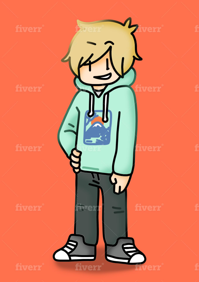 Draw Your Roblox Minecraft Or Other Games Avatar By Onimati0n - roblox animation is cartoony for a boy