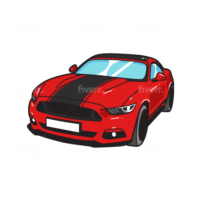 Draw Car Vector Cartoon By Masdito