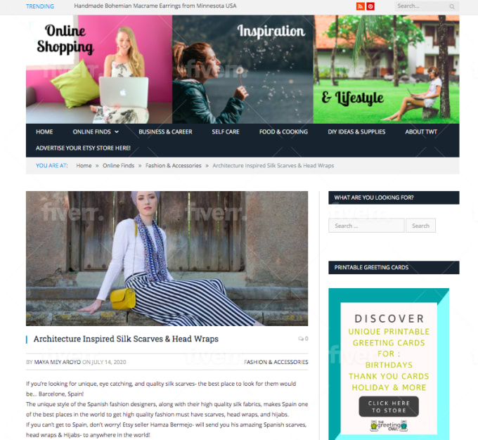 Promote Your Etsy Store In My Website By Mayameyaroyo