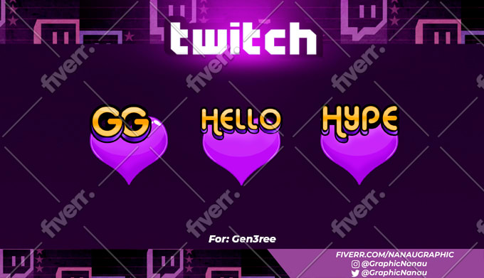 Create custom awesome twitch emotes by Nanaugraphic