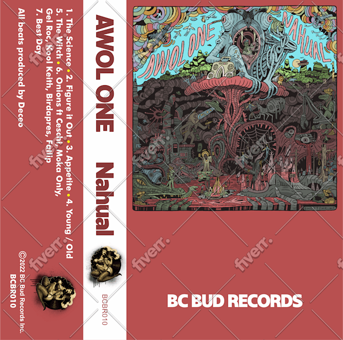 Make design your album cover cassette tape j card by ...