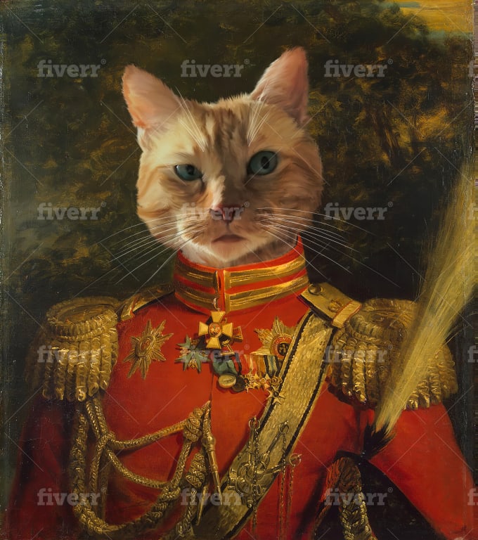 Make Your Custom Renaissance Pet Portrait Painting By Unq7arg