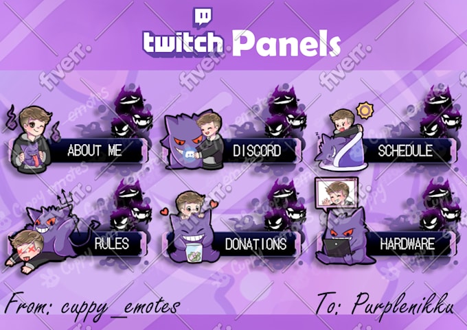 Create Custom Twitch Panels For You By Chimaidinh Fiverr