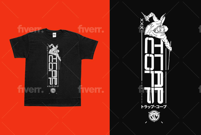 Design futuristic cyberpunk streetwear t shirt by Iyuna667