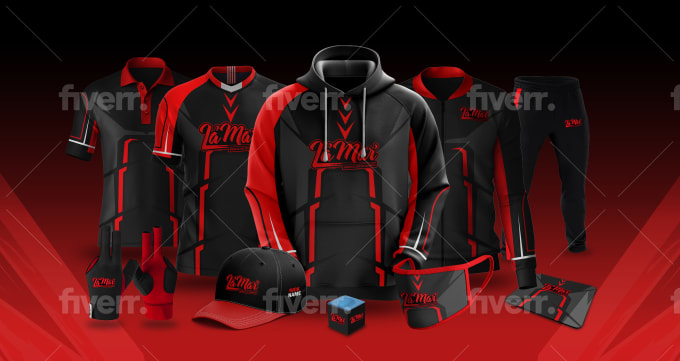 design esports jersey, hoodie, jacket, polo, mask and pants